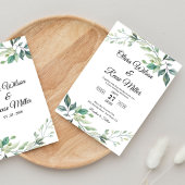 Green Elegant Wedding Einladung
