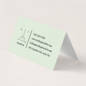 Green Elegante Minimalistisch Cleaning Company Sim Visitenkarten (Rückseite)