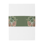 Green Elegante Pine Einladungsbanderole (Rückseitenbeispiel)