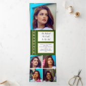 Green Elegany Class 8 Foto Abschluss Dreifach Gefaltete Ankündigung (Innenseite)