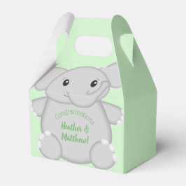 Green Elephant Baby Dusche Geschenkschachtel