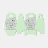 Green Elephant Baby Dusche Geschenkschachtel (Ungefaltet)