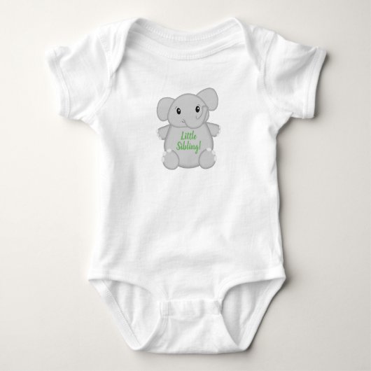 Green Elephant Baby Shower Strampler (Vorderseite)