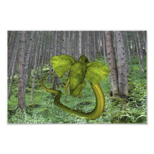 Green Elephant Snake Fotodruck (Vorne)