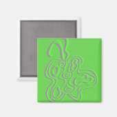 Green Embossed "Red" Butterfly Magnet (Vorderseite/Rückseite)