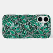 Green Emeral Silver Muster Case-Mate iPhone Hülle (Rückseite (Horizontal))