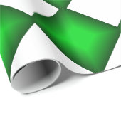 Green Emerald Diamonds on White Geschenkpapier (Rolleneckpunkt)