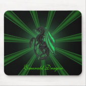 Green Emerald Dragon Mouse Pad Mousepad (Vorne)