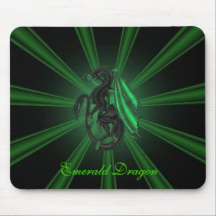 Green Emerald Dragon Mouse Pad Mousepad