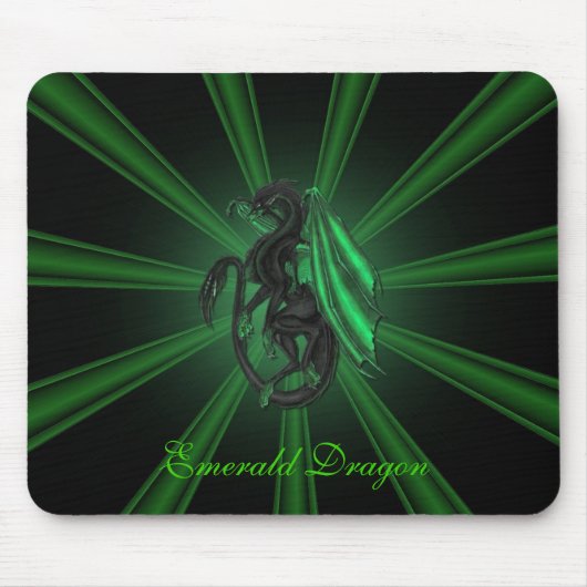 Green Emerald Dragon Mouse Pad Mousepad (Vorne)