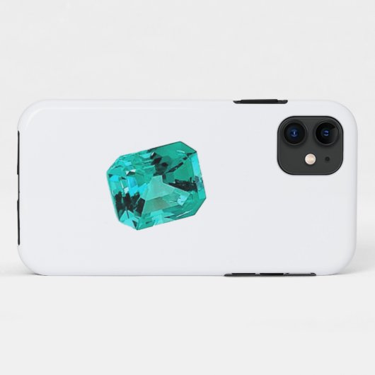 Green Emerald Gemstone Case-Mate iPhone Hülle (Rückseite (Horizontal))