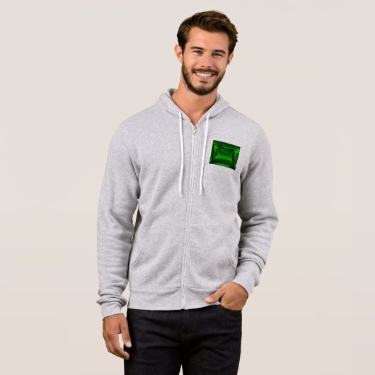 Green Emerald Gemstone Hoodie (Vorne ganz)