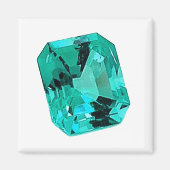 Green Emerald Gemstone Magnet (Vorne)