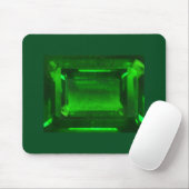 Green Emerald Gemstone Mousepad (Mit Mouse)