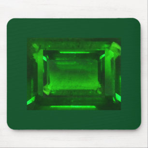 Green Emerald Gemstone Mousepad