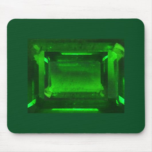 Green Emerald Gemstone Mousepad (Vorne)