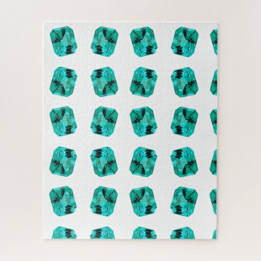 Green Emerald Gemstone Puzzle (Vertikal)