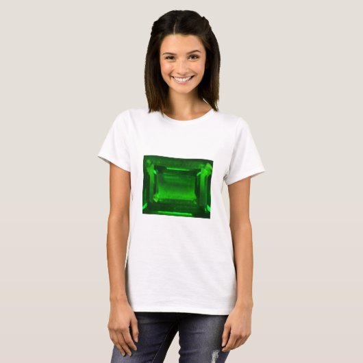 Green Emerald Gemstone T-Shirt (Vorne ganz)