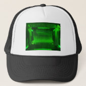 Green Emerald Gemstone Truckerkappe (Vorderseite)