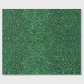 Green Emerald Glitzer Sparkle Glam Elegante Geschenkpapier (Flach)
