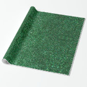 Green Emerald Glitzer Sparkle Glam Elegante Geschenkpapier (Ungerollt)