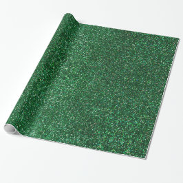 Green Emerald Glitzer Sparkle Glam Elegante Geschenkpapier