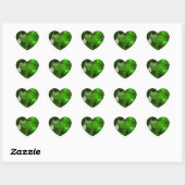 Green Emerald Heart Sticker (Blatt)