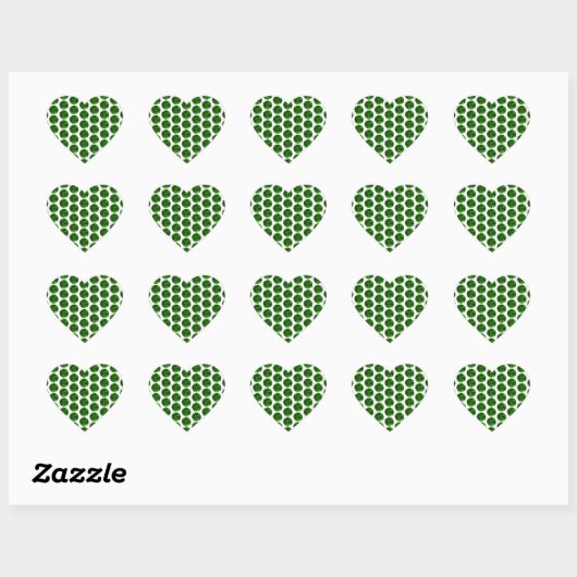 Green Emerald Heart Sticker (Blatt)
