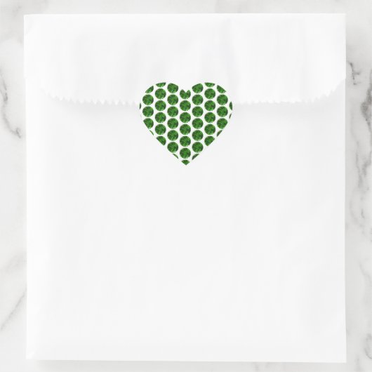 Green Emerald Heart Sticker (Tasche)