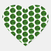 Green Emerald Heart Sticker (Vorderseite)
