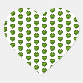 Green Emerald Heart Sticker