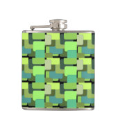 Green Emerald Limon Jade Modern Abstrakt Flachmann (Vorderseite)