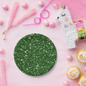 Green Emerald Sparkle Glitzer Glam Custom Party Pappteller (Party)