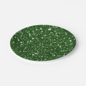 Green Emerald Sparkle Glitzer Glam Custom Party Pappteller (Schrägansicht)