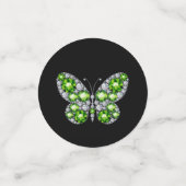 Green Emerald und Ruby Diamond Rhinestones Konfetti (Klein Vorderseite)