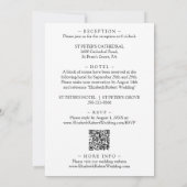 Green Emerald Wedding Einladung (Rückseite)