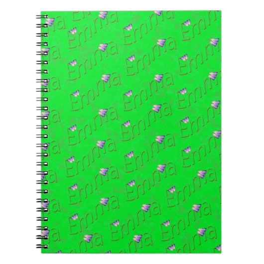Green Emma Name, Notebook Notizblock (Vorderseite)