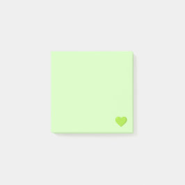 Green Emoji Heart Post-it Klebezettel