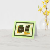 Green Employee Appreciation Great Job Card Karte (Gelbe Blume)