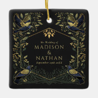 Green Enchanted Gothic Raven Floral Wedding