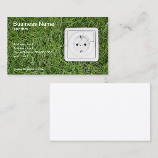 Green Energy Business Card Visitenkarte (Vorne/Hinten)