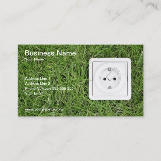 Green Energy Business Card Visitenkarte (Vorderseite)