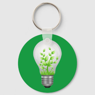 Green Energy Efficient Light Bub Schlüsselanhänger