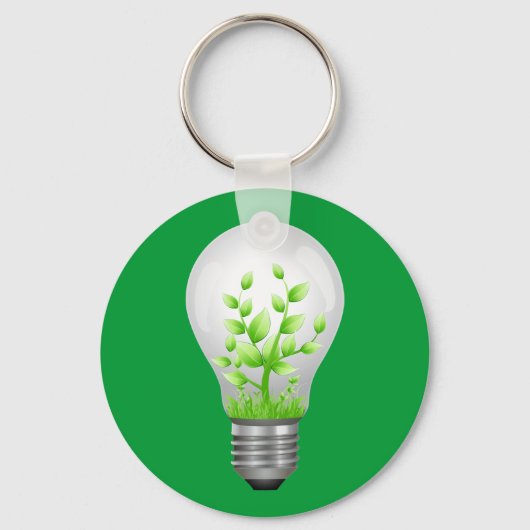 Green Energy Efficient Light Bub Schlüsselanhänger (Vorderseite)