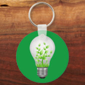 Green Energy Efficient Light Bub Schlüsselanhänger (Vorderseite)