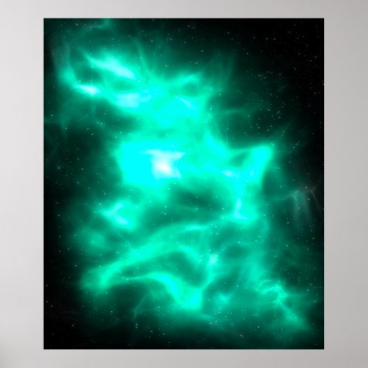 Green Energy Galaxy Art Poster (Vorne)