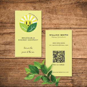 Green Energy Renewables Company Business Card Visitenkarte