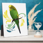 Green English Budgie Fotoplatte (Seite)