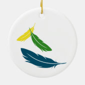 Green English Budgie Keramik Ornament (Hinten)