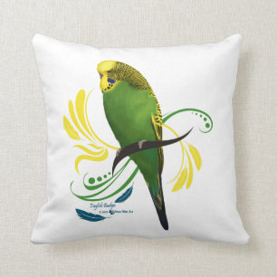 Green English Budgie Kissen